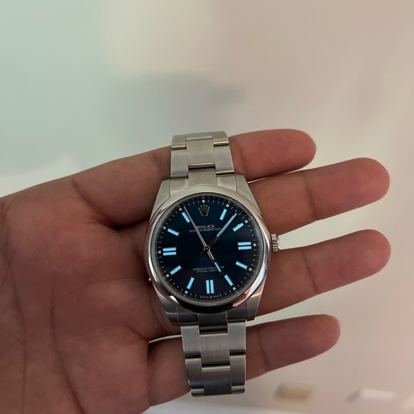 Rolex Oyster Perpetual 41 Bright Blue Dial, Steel, 124300 with card new watch - Picture 17 of 17